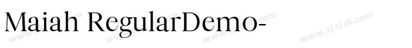 Maiah RegularDemo字体转换